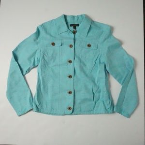 Amber Sun teal long sleeve shirt XS